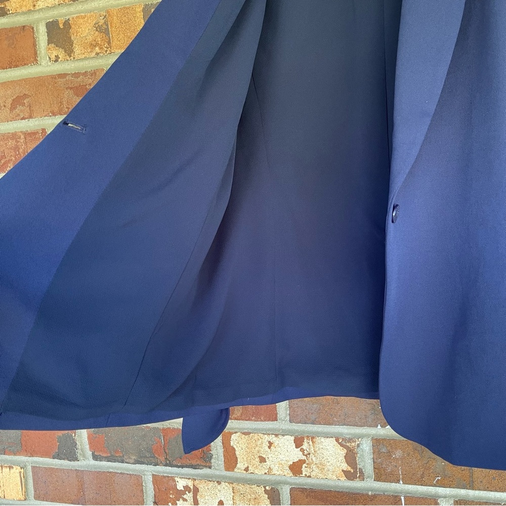 Anthropologie NWT Cartonnier with Tie Sleeves Navy Blazer Size 8 - Picture 9 of 11